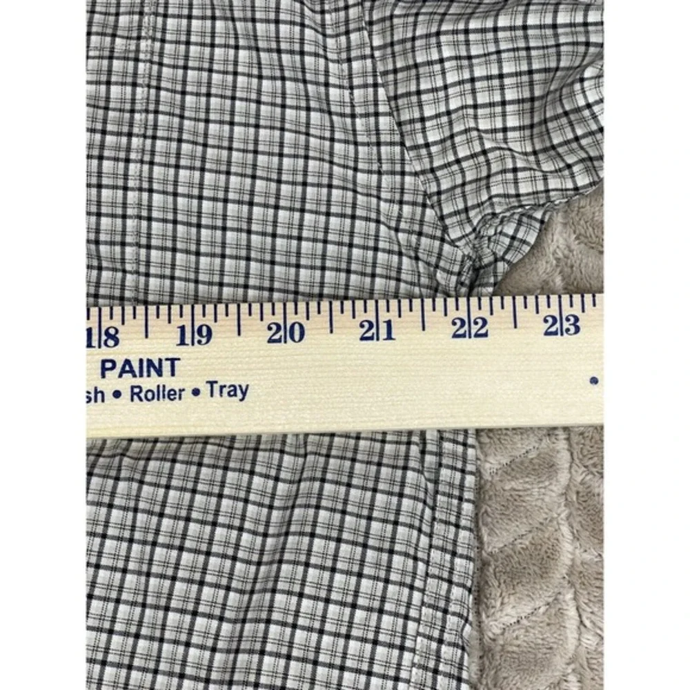 Haggar‎ Forevernew Shirt Men's M long Sleeve Button Down Khaki Plaid